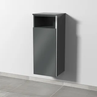 Sanipa 3way Mittelschrank mit 1 Tür und 1 offenem Fach, Anthrazit-Glanz, BS13279 BS13279