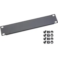 HMF Serverschrank Blindabdeckung für Serverschrank, 10 Zoll, 1 HE, Schwarz