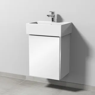 Sanipa 3way Waschtischunterbau zu Duravit Vero Air Waschtisch mit 1 Tür, Weiß-Glanz BS42978