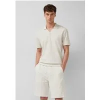 s.Oliver Kurzarmshirt Polo-Shirt Polo-Shirt aus strukturiertem Baumwolljersey