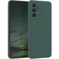 EAZY CASE Handyhülle für Samsung Galaxy A53 5G Hülle Silikon 6,5 Zoll, Silikon Schutzhülle mit Kameraschutz kratzfest bumper Grün / Nachtgrün