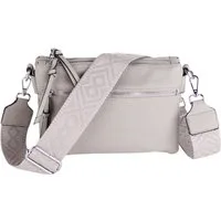 MIRROSI Umhängetasche Damen, Veganleder Crossbody Tasche Bag, Schultertasche (Extra dünnes Design mit einem 5 cm breiten Tragegurt, 24,5x17x3cm (BXHXT), gemusterten & verstellbaren Schulterriemen