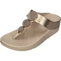 Fitflop HALO BEAD-CIRCLE METALLIC TOE-POST SANDALS Zehentrenner Platino