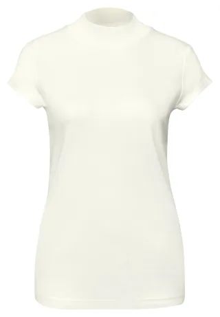 Street One - Basic T-Shirt mit Turtle Neck off white - Gr. - 44