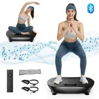 MERACH Vibrationsplatte leise und Kompakte Vibrationsplatte mit LED-Display, 150 W, 99 Intensitätsstufen, (1 tlg), mit Fernbedienung, für Ganzkörpertraining zu Hause, bis 150 kg