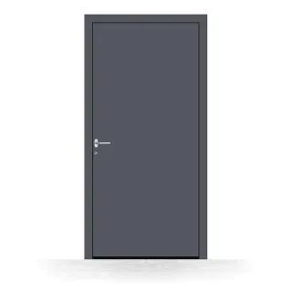 Haustür Aluminium, Basic Rüsselsheim, Anthrazitgrau Feinstruktur, 700 x 1700 mm, DIN links innen öffnend, individuell konfigurieren