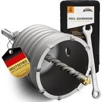 BAURIX Hohlbohrkrone 68mm SDS Plus [8 Karbid-Zähne] I Dosensenker Hammerschlagfest, Für Unterputzdosen, Steckdosen I Mauerwerk, Stein, Beton, Trockenbau, Ytong, 1-tlg., Steckdosenbohrer, Kronenbohrer