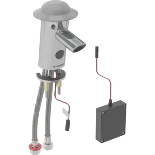 Geberit Bambini Waschtischarmatur, Batteriebetrieb glanzverchromt / staubgrau, Baujahr, 116208215 116208215