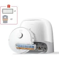 Roborock Saugroboter Qrevo Curv 2 FlowX, White, 65 W, mit Beutel, Automatische Teppichschutz‑Walzenklappe