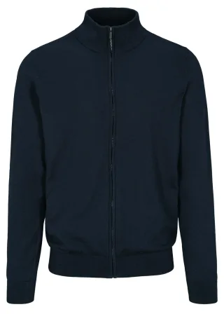 COMMANDER Finest Clothing - Cardigan with Zip dark navy mel. - Gr. - XXL