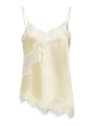 JDY - JDYFIFI S/L ASYM LACE SINGLET WVN NOOS Double Cream - Gr. - S