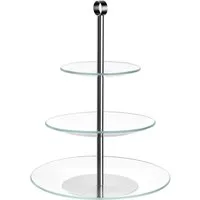 LEONARDO Etagere CENA, 3 stufig - Höhe 36 cm, Glas, Metall, Servieretagere mehrstöckig, zum Servieren und Präsentieren
