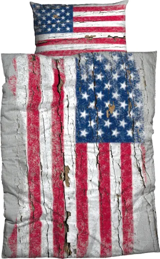 CASATEX Bettwäsche "Stars & Stripes" 2 Stk. mit Flagge