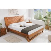 riess-ambiente Bett SCORPION 180x200cm braun (Einzelartikel, 1-tlg), Schlafzimmer · Massivholz · Doppel · handmade · Kingsize · Design
