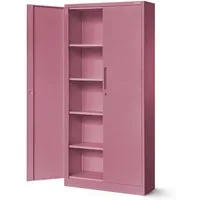 Jan Nowak Aktenschrank Metall Büroschrank abschließbar 90 cm JAN H 4 Böden Stahl (Ordnerschrank Aktenschrank Büro Kanzlei Praxis Sozialraum, Kaltwalzstahl 0,6 mm 195 x 90 x 45 cm Wandmontage 50 Ordner) Schloss 2 Schlüssel robust langlebig 17 Farben