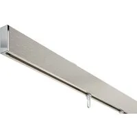 DécoProfi Schienensystem Gardinenstange eckig ABOVE 1-läufig, Deckenträger, verschraubt, Aluminium / Zinkguss, Set komplett