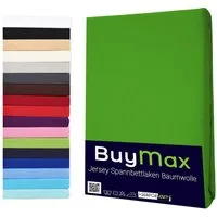 Buymax Spannbettlaken Buymax Jersey aus 100% Baumwolle, Jersey, Gummizug: Rundumgummi, (1 Stück), Pflegeleicht und Atmungsaktiv in Verschiedenen Farben und Größen