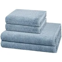 Cawö Handtuch Set Pure, Walkfrottee (Spar-Set, 4-St), 2 X Handtuch 2 X Duschtuch im Set - Baumwolle - Saugstark