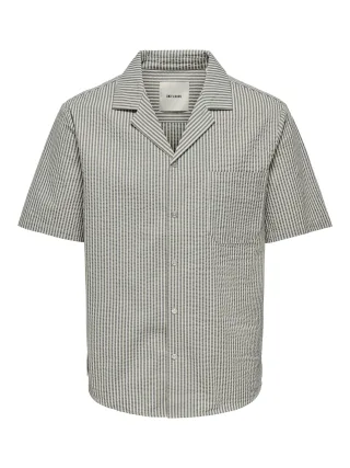 ONLY&SONS - ONSEYE RESORT SEERS 0009 SHIRT NOOS Castor Gray - Gr. - S
