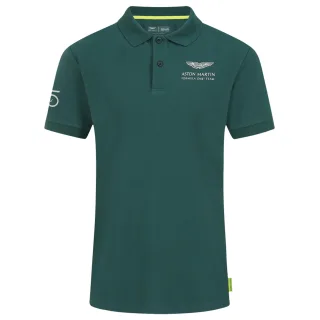 Aston Martin F1 Sebastian Vettel Fahrer Herren Green Polo -Hemd