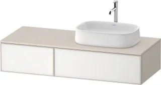 Duravit Zencha Konsolenwaschtischunterbau wandhängend Weiß & Taupe n/a & Supermatt 1300x550x281 mm - ZE4817064830000