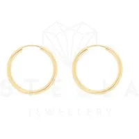 Stella-Jewellery Paar Ohrhänger Creolen Gelbgold 585er Gold (inkl. Etui, inkl. Etui)