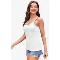 Imily Bela Tanktop Damen Geripptes Strick Camisole (Packung, 1-tlg., 1per-Pack) Einfarbig
