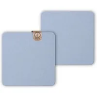 matches21 HOME & HOBBY Abtropfmatte 2er Set Geschirr Abtropfmatten, in hellblau 40x40 cm, Saugstarke Spülmatte & Kaffeematte Leder-Optik