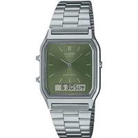 CASIO VINTAGE Chronograph AQ-230A-7AMQYES, Quarzuhr, Armbanduhr, Damenuhr, Herrenuhr, Edelstahlarmband,Digitaluhr