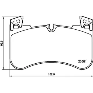 Hella Bremsbel?ge vorne Land Rover Defender Discovery Range 8DB355039-881