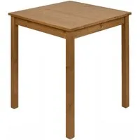 hagge home Esstisch, Küchentisch klein Kiefernholz massiv 68 x 68 x 75 cm Braun