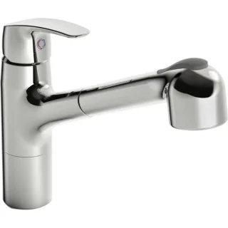 Hansa Hansapinto Küchenarmatur 45182283 Ausziehbrause, 2-strahlig, schwenkbar, Ausladung 231 mm, chrom