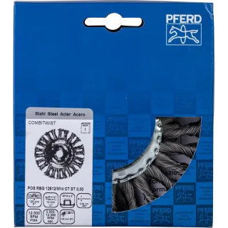 PFERD TOOLS COMBITWIST Rundbürste gezopft RBG M14 Stahl-Draht - 43303051