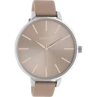 OOZOO Quarzuhr XL Damenuhr C10711 Rosa Lederband 48 mm