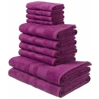 OTTO home Handtuch Set Vanessa, 10-tlg Handtuch-Set, weich, in Standard- und Premium-Qualität, Walkfrottee (Set, 10-St), 100% Baumwolle, Duschtücher, Handtücher, Gästetücher, mit Bordüre
