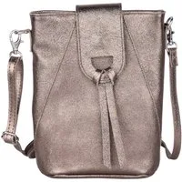 MIRROSI Umhängetasche Damen Crossbody Bag, Echtleder Made In Italy, 14,5x19x6cm