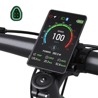 [EU Direct] Varstrom VD04 Display 0-9 Pedal Assist 3.5inch Full Color LCD Color Screen for CAN Protocol 5PIN Male Electr