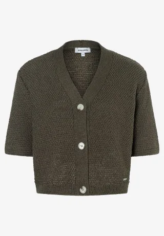 MORE & MORE - Kurzarm-Cardigan grün - Gr. - 42