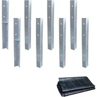 Wickey Spielturm-Erweiterung VERSCHIEDENE Zubehörpakete – SolidLock Winkelanker & Vlies, (KOMPLETTSET: SolidLock Ankersets + Unkrautschutzvlies, 8 St., Grundlage für 10 Jahre Garantie von Wickey), Original-Anker für Wickey Spielgeräte aus verzinktem 