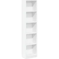 vidaXL Bücherregal Bücherregal Weiß 40x24x176 cm Holzwerkstoff, 1-tlg.
