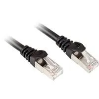 Patchkabel RJ45 Cat.6 SFTP schwarz, 25 cm