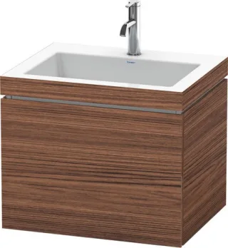 Duravit L-Cube c-bonded Set wandhängend Nussbaum dunkel Matt 600x480x500 mm - LC6916O2121 LC6916O2121