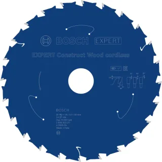 Bosch EXPERT Construct Wood Kreissägeblatt, 190x1,6x30 mm, T24 - 2608902211