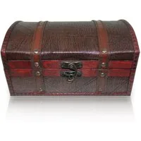 Das Kostümland Geschenkbox Schatzkiste Holz Piratentruhe Geschenkbox Aufbewah