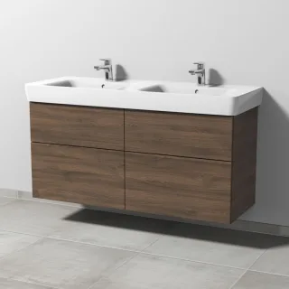 Sanipa 3way Waschtischunterbau zu Geberit Renova Plan Waschtisch mit 4 Auszügen, Eiche-Arizona SM88280