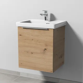 Sanipa 3way Waschtischunterbau zu Villeroy & Boch Subway 3.0 Waschtisch mit 1 Tür, Eiche Natural-Tou UM84485
