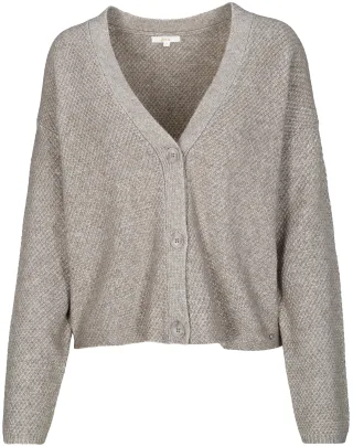 zab company - Da. Strickjacke, Struktur toffee mel. - Gr. - XXL