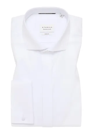 ETERNA - Cover Shirt Twill super langer Arm (70 cm) weiß - Gr. - 40/Langarm - 67cm