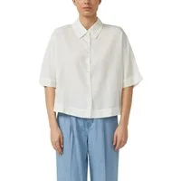 s.Oliver Hemdbluse Sommerbluse mit 3/4-Arm und aus Viskosemix