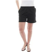 YESET Shorts YESET Damen Jogging Shorts Sweatshorts kurz 1/2 Baumwolle SCHWARZ M Sweatshort